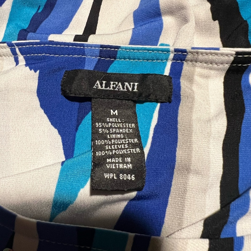 Alfani Multicolor Wave Pattern Blouse - Picture 6 of 6
